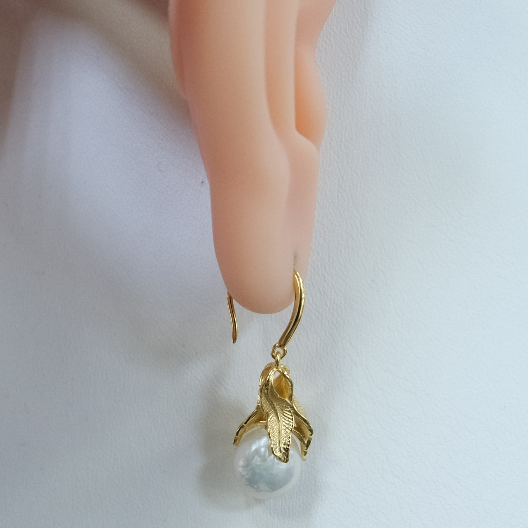 Серебряные серьги с жемчугом